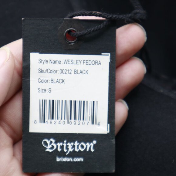 Brixton Wesley Fedora Hat Men S Black Winter Wool Felt Stylish Bohemian Warm NWT - Picture 13 of 16